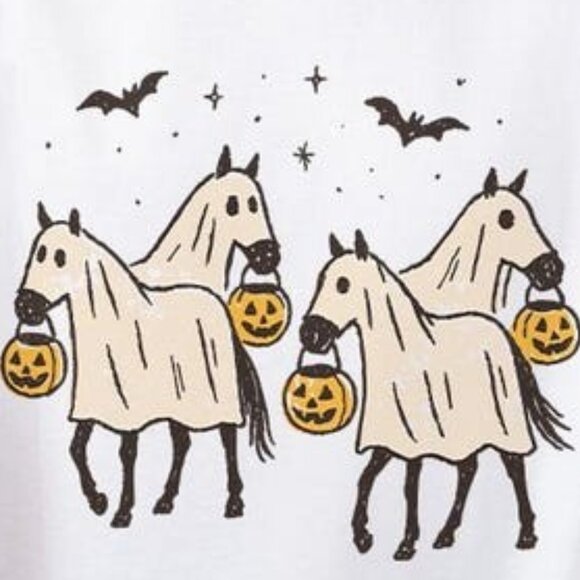 Cowboy Ghost Horse Tee, Halloween Shirt - Picture 2 of 4